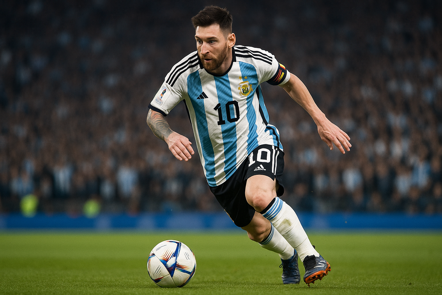messi playing football